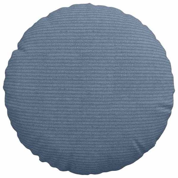Stolsdyna - EXKLUSIV HEM - Rund 30 cm - Kordvelour - Blå - Bas av polypropen