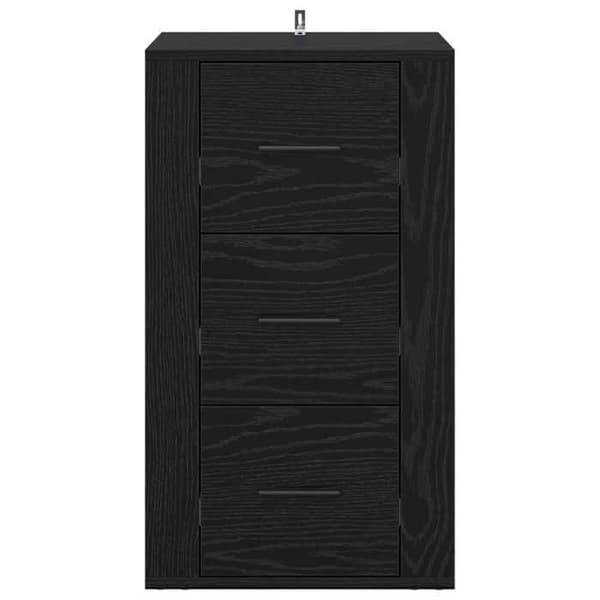Maison Exclusive - Buffet Sort egetræ 40 x 33 x 70 cm Ingeniørtræ svart ek