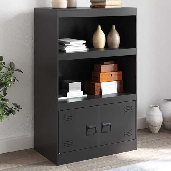 Maison Exclusive - Sort buffet 67x39x107 cm stål