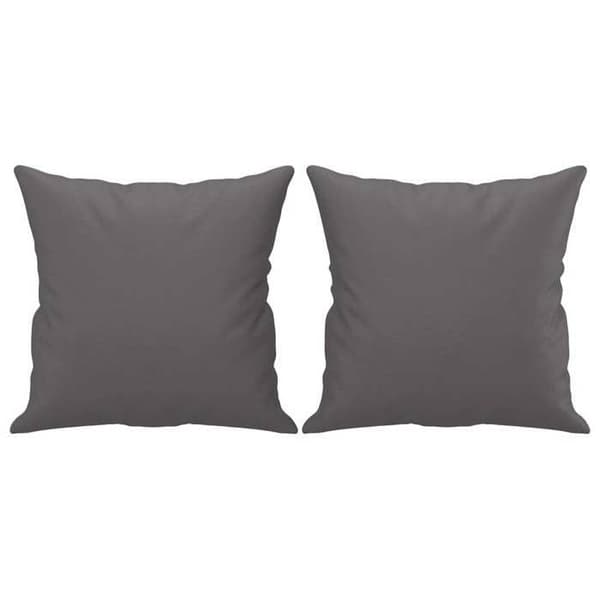 Maison Exclusive - Soffa 2 platser med grå dekorativa kuddar 140cm konstläder Grå