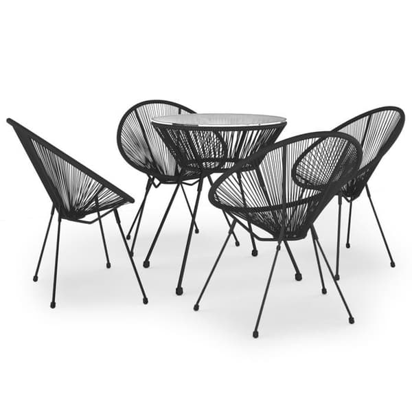 Maison Exclusive - Have spisebordssæt 5 stk Sort