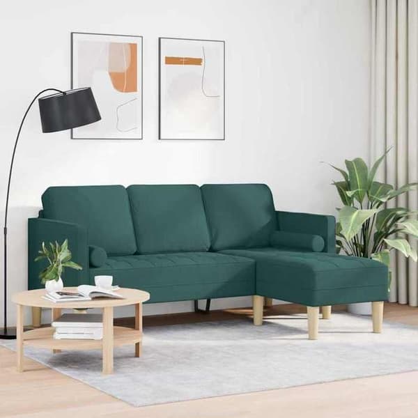 Maison Exclusive - Sohvaryhmä tummanvihreällä polyesterityynyllä