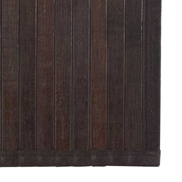 Maison Exclusive - Mørkebrun rektangulær tæppe 60x500 cm bambus Mörkbrun