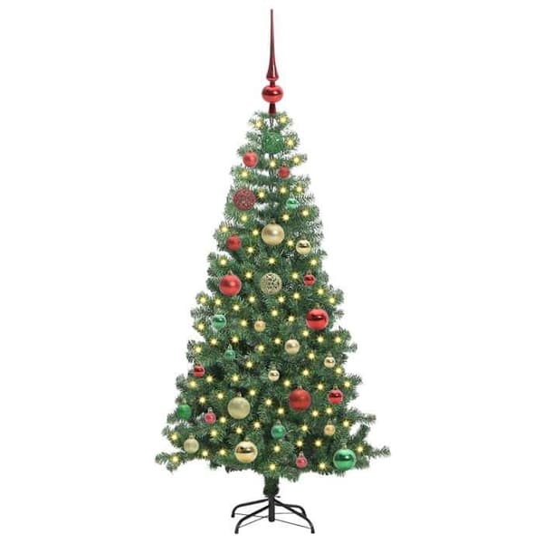 Juletræ - EKSKLUSIV HUS - 120 cm - PVC - LED USB - Grøn (indendørs/udendørs) Grön