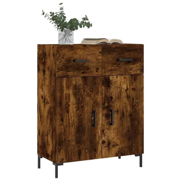 Maison Exclusive - Buffé i rökig ek 69,5x34x90 cm ingenjörsträ