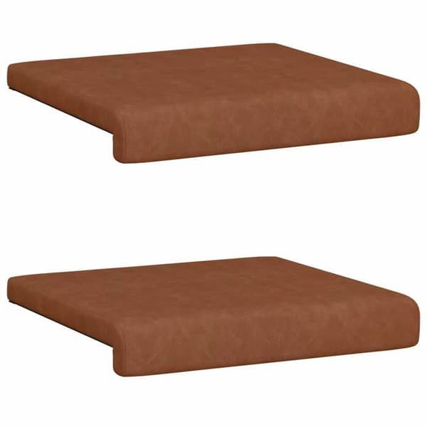 Maison Exclusive - Bænkpude 2 stk Kunstlæder Brun Dybde 35 cm