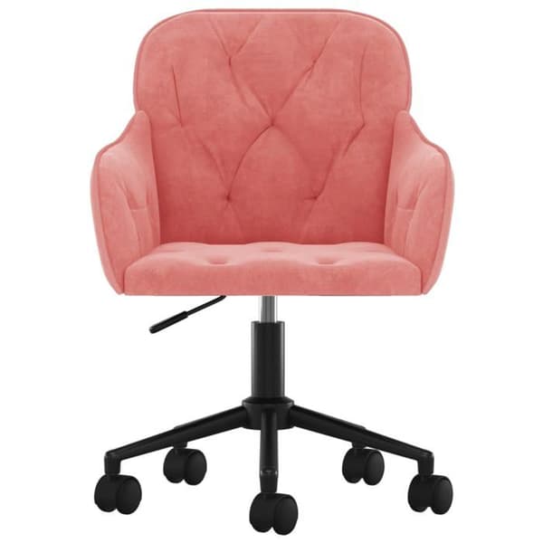Maison Exclusive - Snurrstolar för matbord, set om 2, Rosa Sammet