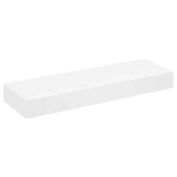 Maison Exclusive - Vägghylla med 1 låda MDF Vit Förvaring av böcker/DVD Matt vit
