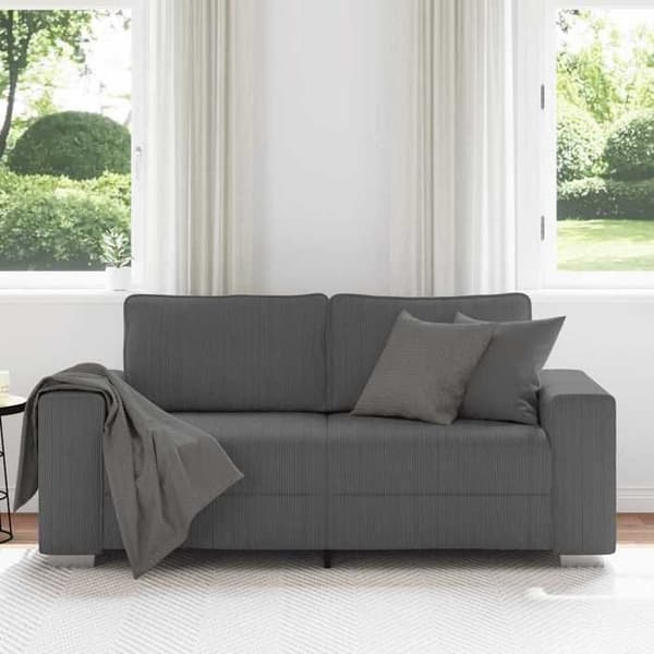 Maison Exclusive - Tummanharmaa sohva 180x77x82 cm samettikankainen