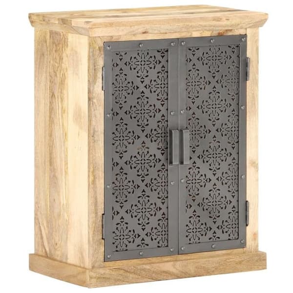 Maison Exclusive - Buffé med stålskåp 60x35x75 cm Solid mangoträ