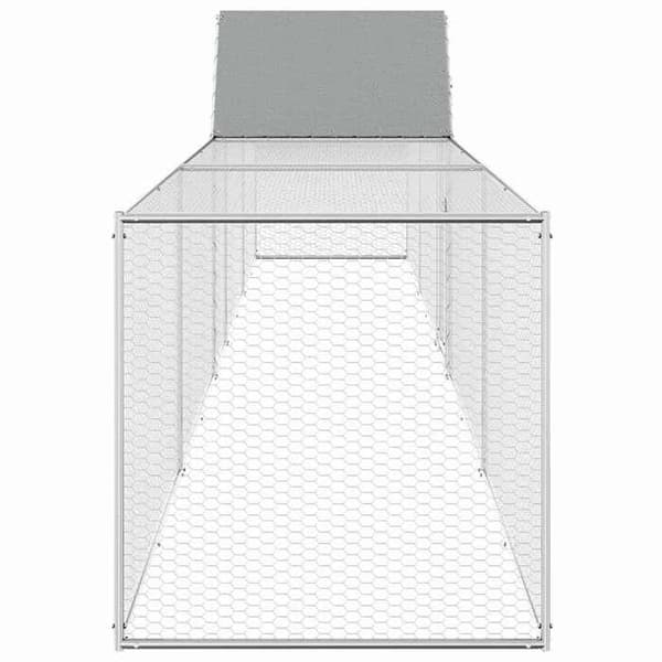 Maison Exclusive - Hönshus 9 x 1 x 1,5 m Galvaniserat stål silver-