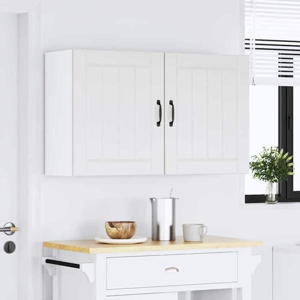 Maison Exclusive - 2 st Lucca väggskåp i vit ingenjörsträ
