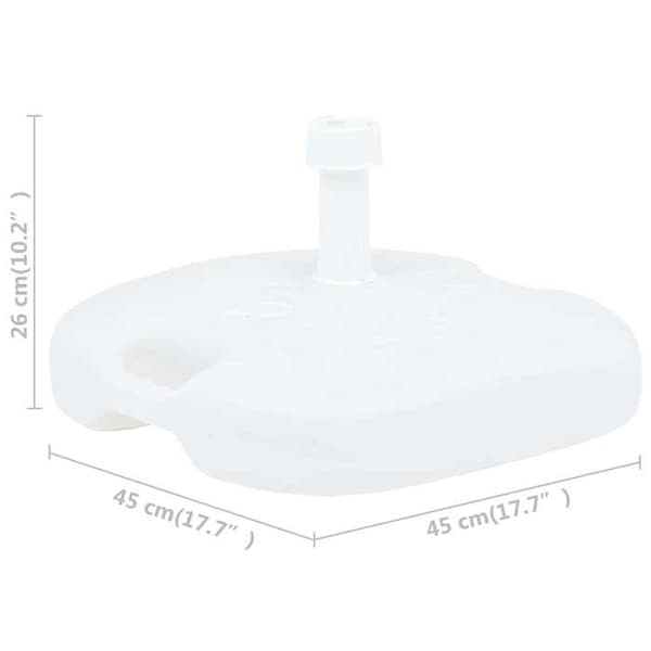 Maison Exclusive - Parasolfot fylld med sand/vatten 16 L Vit Plast Vit