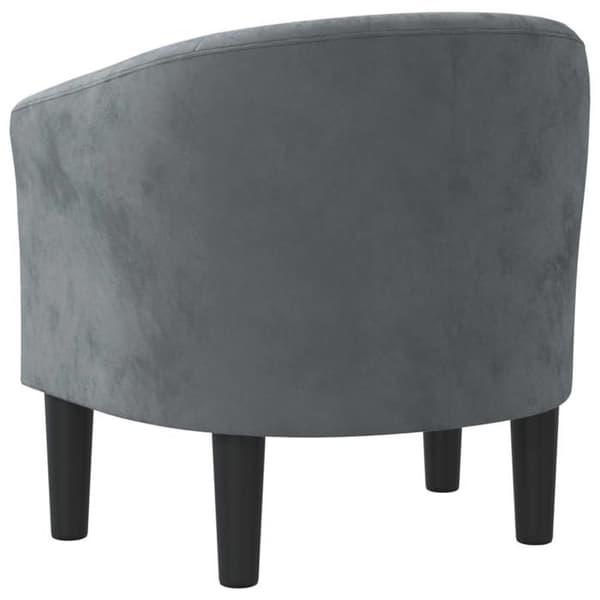 Maison Exclusive - Mörkgrå sammetsfåtölj