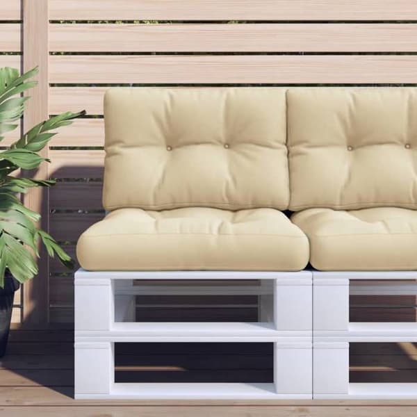 Maison Exclusive - Palettkuddar set om 2 beige tyg
