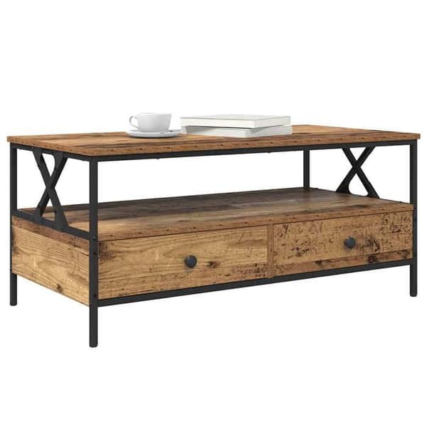 Soffbord - EXKLUSIV HEM - 100 x 51 x 45 cm - Ingenjörsträ - Rektangulär - Brun