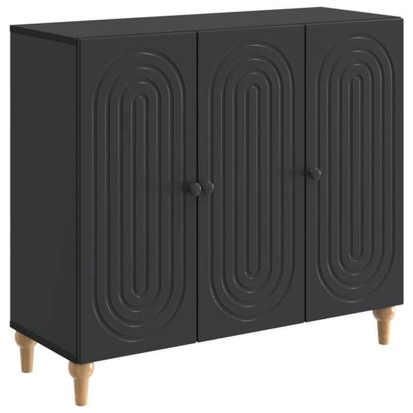 Maison Exclusive - Buffé Svart 89 x 34,5 x 80 cm Ingenjörsträ