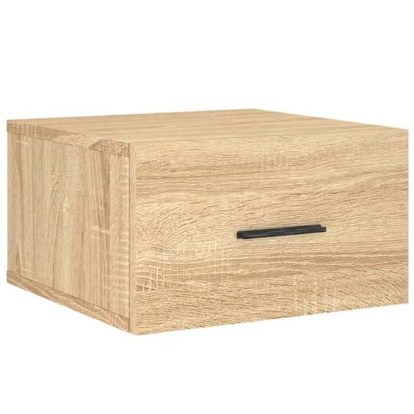 Maison Exclusive - Væghylde natbord egetræ sonoma 35x35x20 cm Sonoma ek
