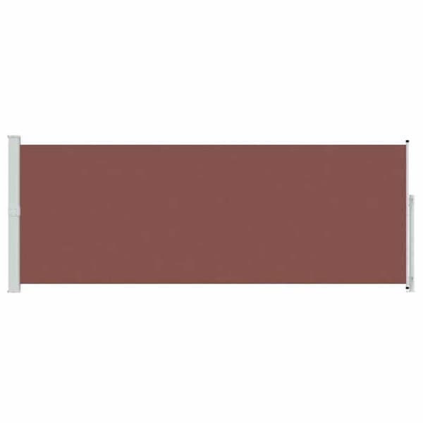 Sammenklappelig sideopbevaring - EKSKLUSIV HUS - 180x500 cm - Brun - UV-bestandig polyester - Automatisk tilbagevenden brun