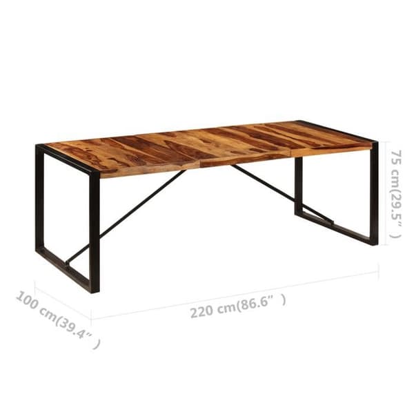 Maison Exclusive - Ruokapöytä 220x100x75 cm Massiivipuuta