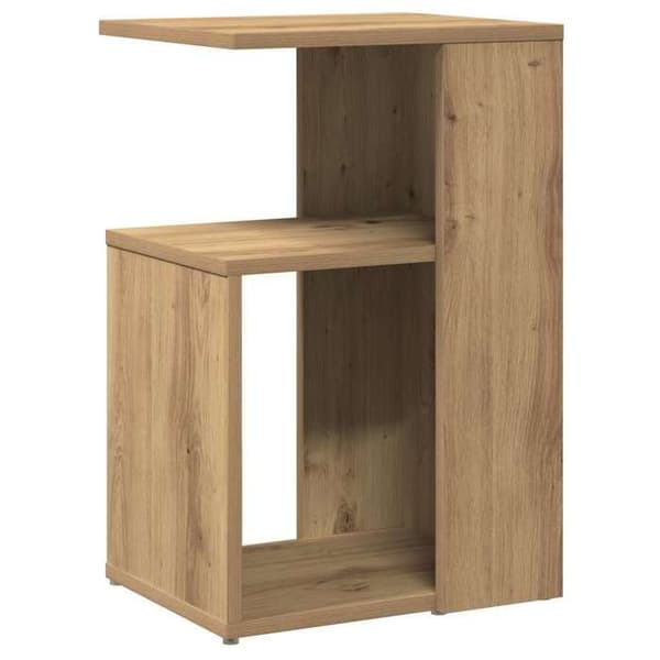 Maison Exclusive - Sidebord i håndlavet egetræ 36x30x56 cm i ingeniørtræ Ek