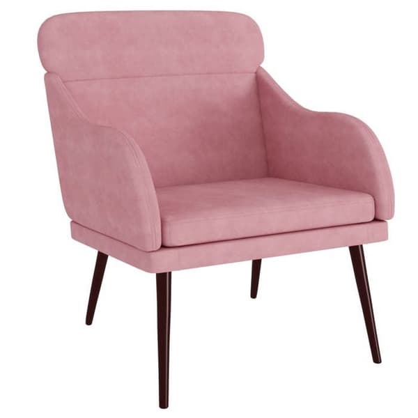 Maison Exclusive - Vaaleanpunainen nojatuoli 63x76x80 cm sametti