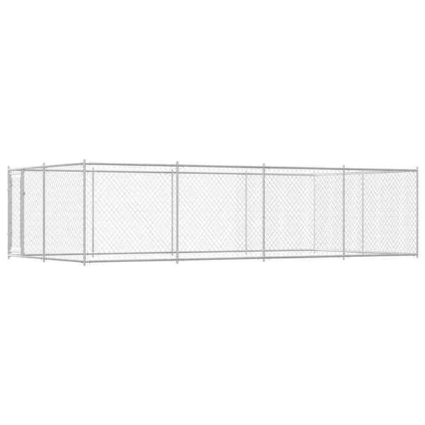 Maison Exclusive - Udendørs hundehus 7,6 x 3,8 x 1,9 m Silver