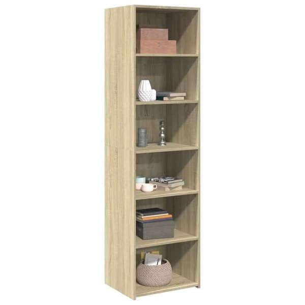 Maison Exclusive - Buffé hög ek sonoma 50x41x185 cm ingenjörsträ