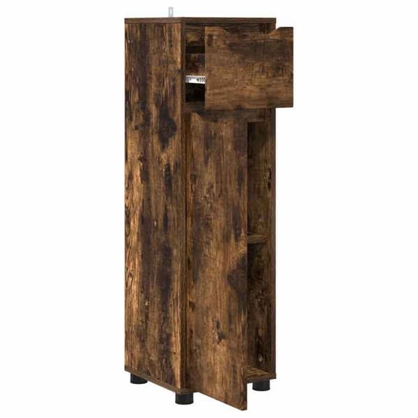 Maison Exclusive - Badeværelsesskab Røget eg 30,5 x 30 x 101 cm