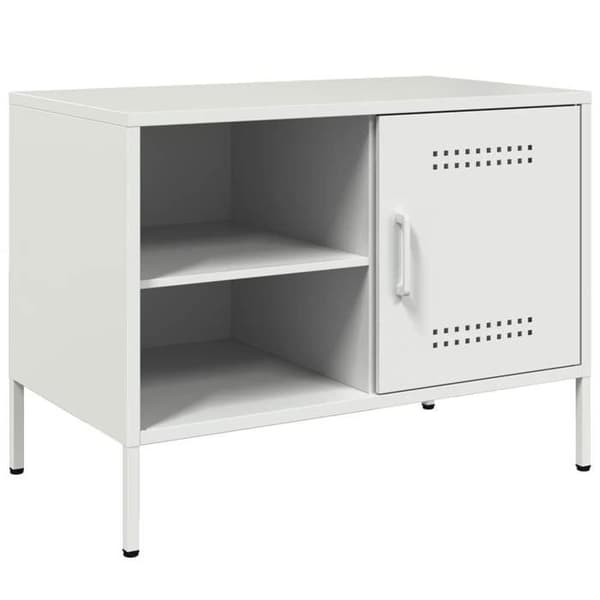 Maison Exclusive - TV-möbler 2 st vit 68x39x50,5 cm stål Vit