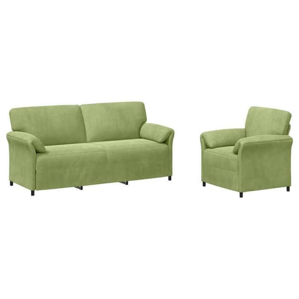 Maison Exclusive - Sæt af 2 sofaer Lys grøn Velour