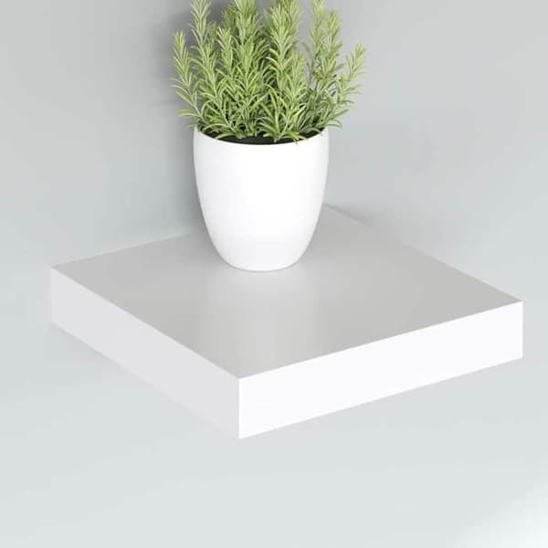 Maison Exclusive - Kelluvat seinähyllyt 2 kpl valkoinen 23x23,5x3,8 cm MDF Vit
