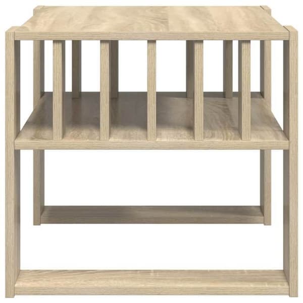 Maison Exclusive - Sofabord Egetræ Sonoma 66 x 49,5 x 45 cm Ingeniørtræ
