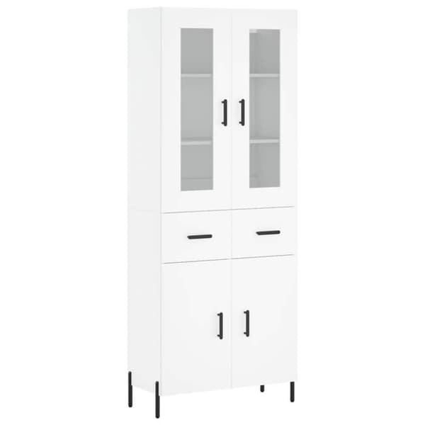 Maison Exclusive - Buffé hög Vit 69,5x34x180 cm Ingenjörsträ