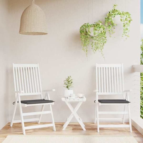 Maison Exclusive - Trädgårdsstolskuddar set om 2 antracit 40x40x3 cm antracit