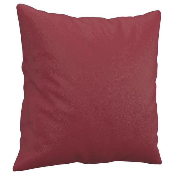 Maison Exclusive - Soffa 2 platser med bordeaux kuddar 140 cm konstläder