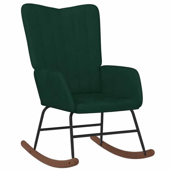 Maison Exclusive - Mørkegrøn Velour Gyngestol