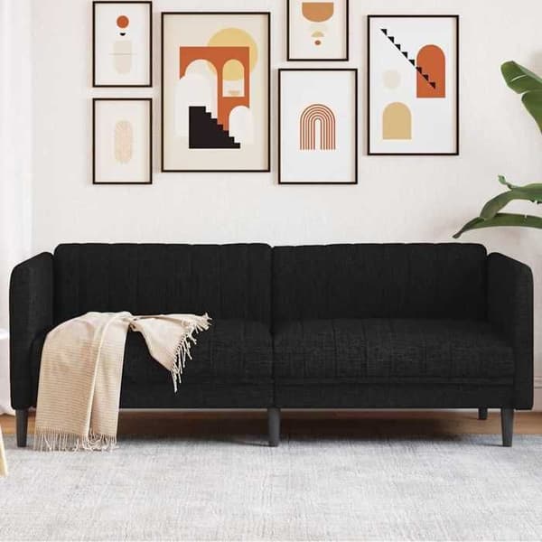 Maison Exclusive - Sort 3-personers sofa i stof