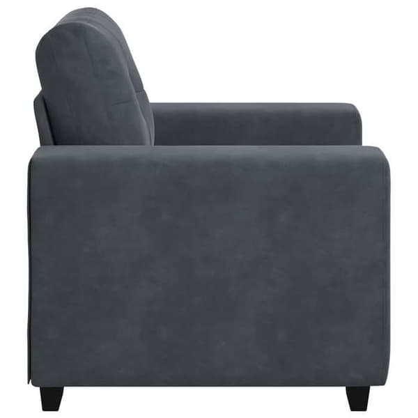 Fåtölj - EXKLUSIV HEM - 100x78x80 cm - Sammet - Mörkgrå - Nutida Mörkgrå