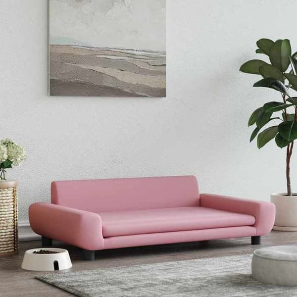 Maison Exclusive - Hundsäng rosa 100x54x33 cm sammet rosa