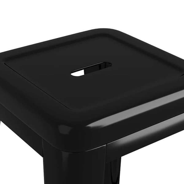 Maison Exclusive - Stapelbare barstole sæt af 2 sort metal Svart