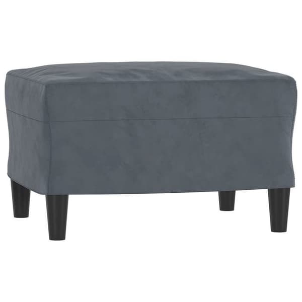 Maison Exclusive - 3-sitssoffa med fotpall Mörkgrå 180 cm Sammet