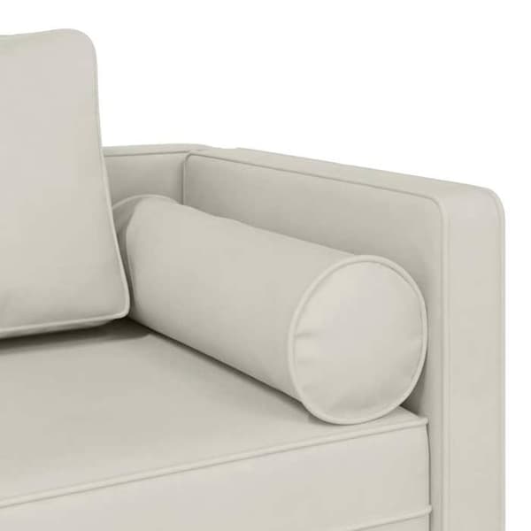 Maison Exclusive - Kermavärinen samettinen nojatuoli tyynyillä