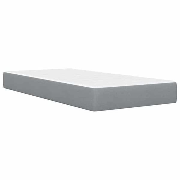 Maison Exclusive - Sängram med madrass Ljusgrå 100 x 200 cm Tyg