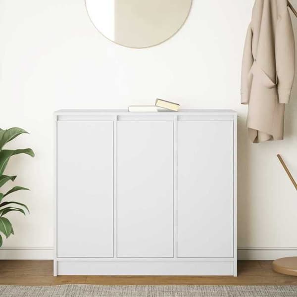Maison Exclusive - Hvidt buffet 85x34x76 cm i ingeniørtræ Vit