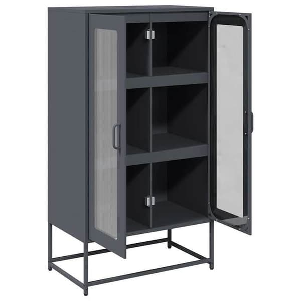Maison Exclusive - Buffé hög antracit 68x39x123 cm stål