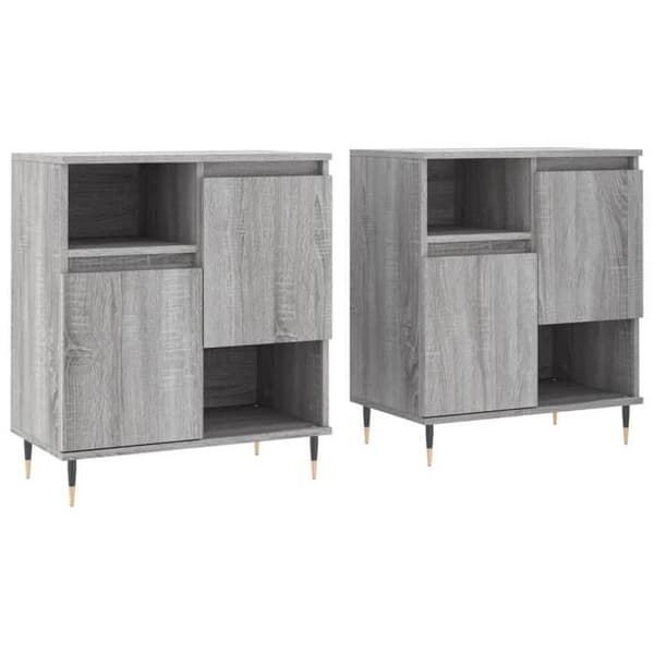 Buffet - Maison Exclusive - Ingeniørtræ - Sonoma grå - 2 dele sonoma grå