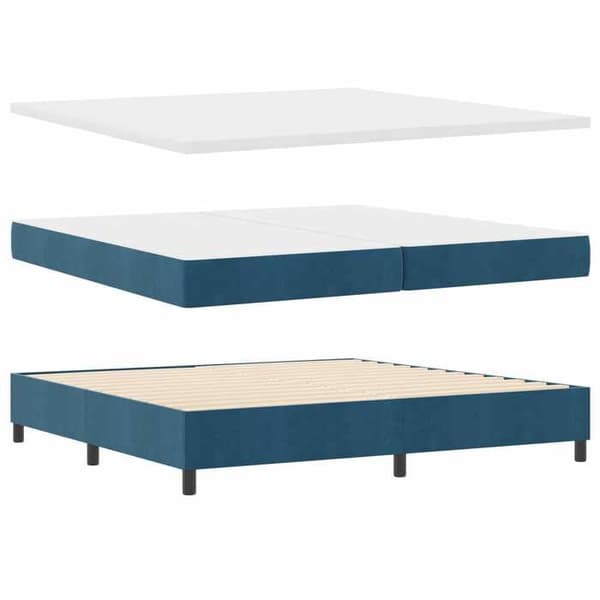 Maison Exclusive - Jousipatja tummansinisellä 200 x 200 cm sametilla Mörkblå