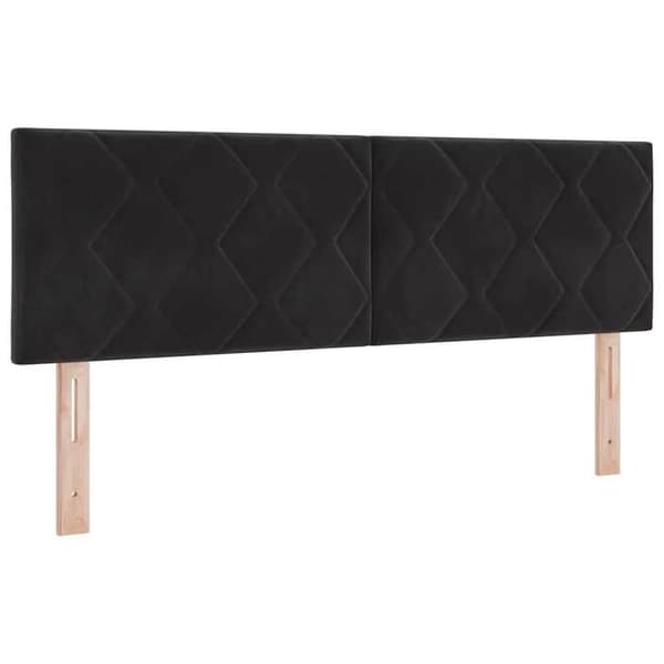Maison Exclusive - LED Hovedgærde Sort 144 cm Velour