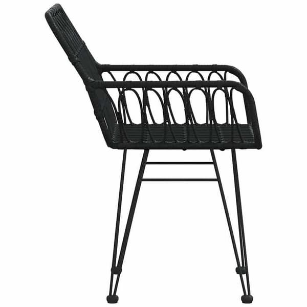 Maison Exclusive - Havestole sæt af 2 med armlæn Sort 56x64x80 cm